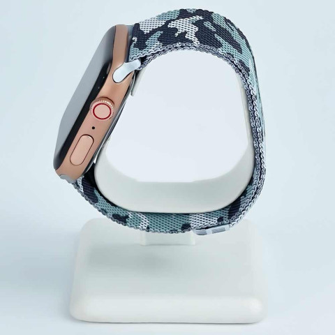 Ремінець для Apple watch 42/44/45mm Milanese Loop Band Military Green Black